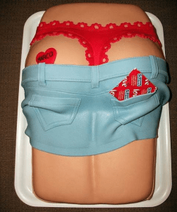 condom booty cake